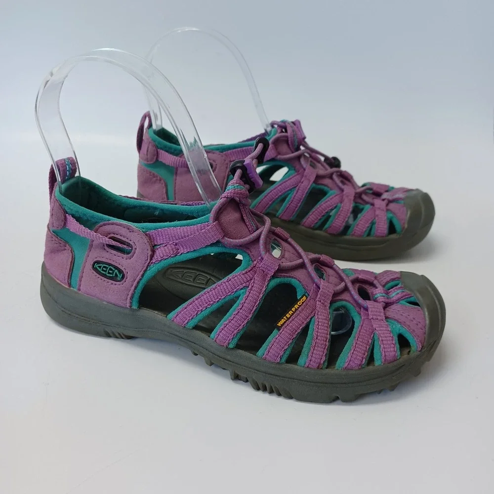 Keen Whisper Kids Purple Teal Waterproof Sport Sandals‎ Size 3 1009959